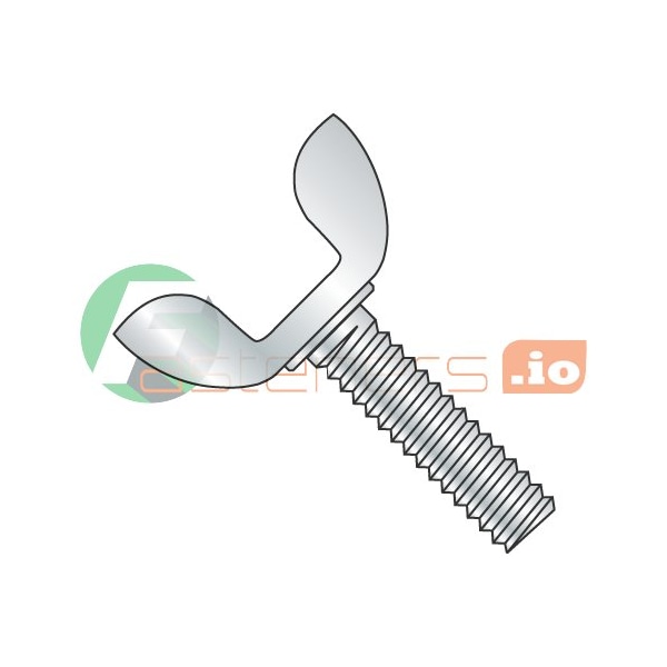 Newport Fasteners Thumb Screw, #6-32 Thread Size, Wing, Zinc Plated Steel, 0.4 in Head Ht, 1/4 in Lg, 200 PK 167315 - main